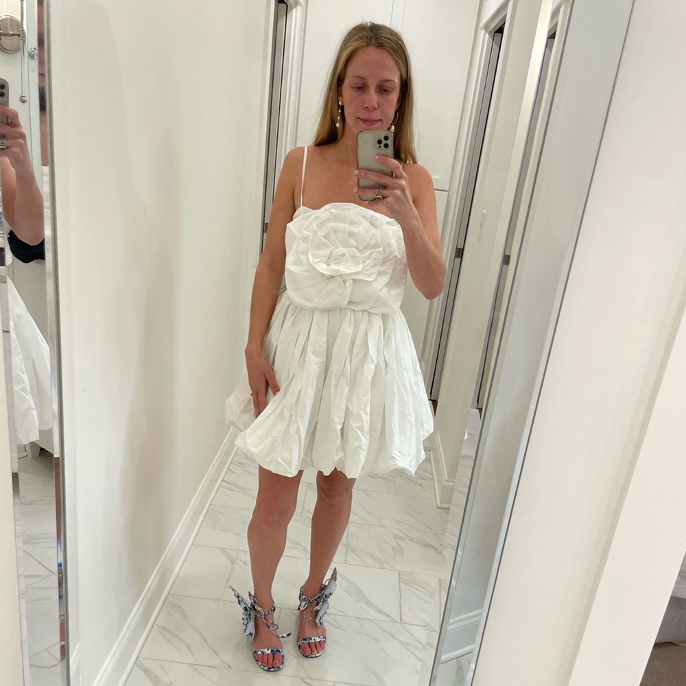 Santella White Flower Dress